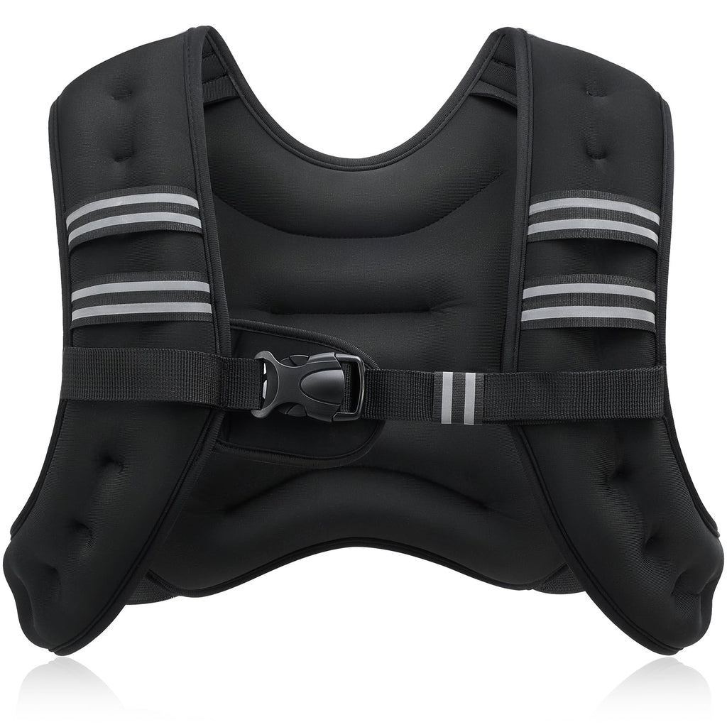 ZELUS Weighted Vest,5.4kg Weight Vest with Reflective Stripe for Workout, Strength Training, Running, Fitness, Muscle Building, Weight Loss,